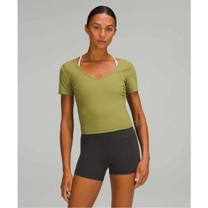 NWT Lululemon Align Tee in Bronze Green